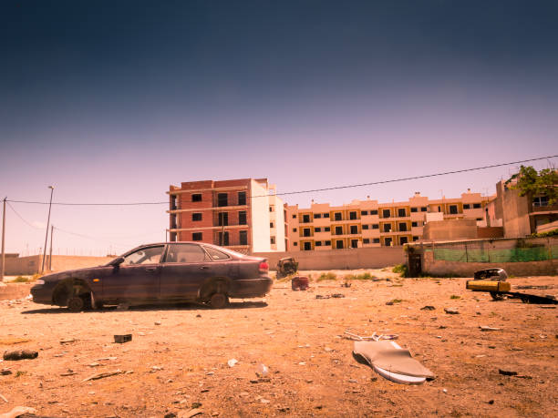 Zone of war, abandoned area Deserted and abandoned city due to war war zone stock pictures, royalty-free photos & images