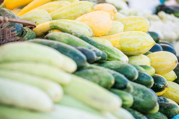 Pumpkins at a market