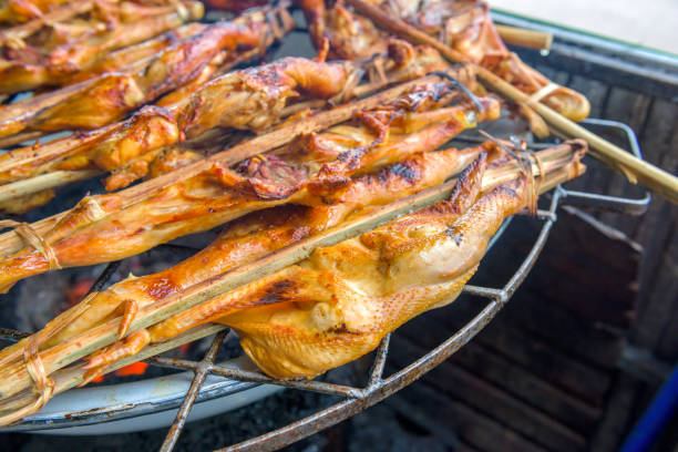 istock Grilled chicken on the grill 824608418