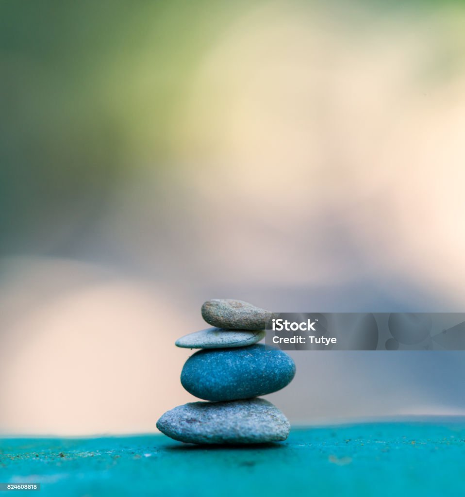 stone tower. zen stones Mindfulness Stock Photo