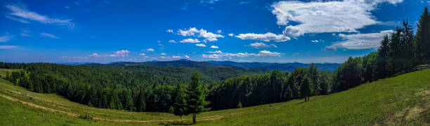 istock Carpathian mountains landscape view in Yaremche 824608898