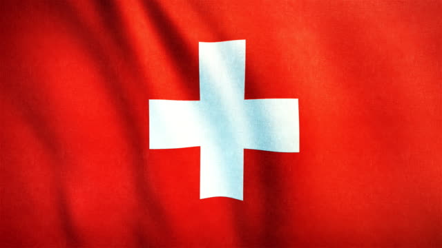 4k Highly Detailed Flag Of Switzerland - Loopable