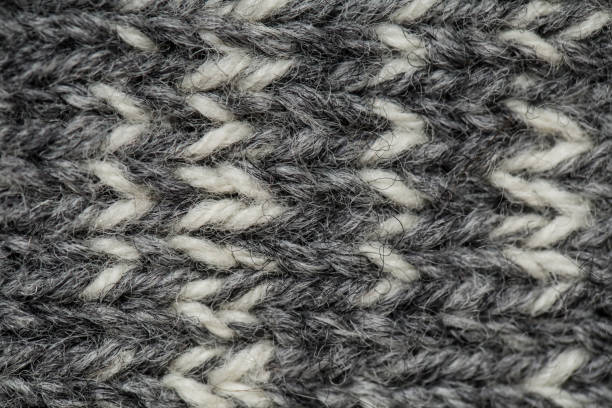 istock A beautiful closeup of a hand knitted warm and soft wool pattern. Soft socks or scarf of natural wool. 824613664