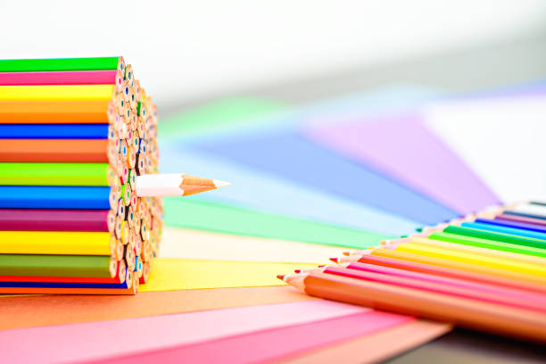 istock Bunch of sharp colorful pencils 824615784