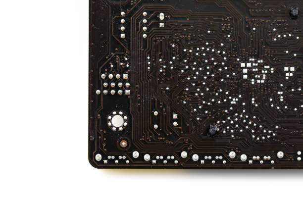 istock Image of abstract circuits on mainboard background. Equipment and computer hardware 824616718