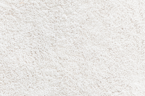 White wool rug textured