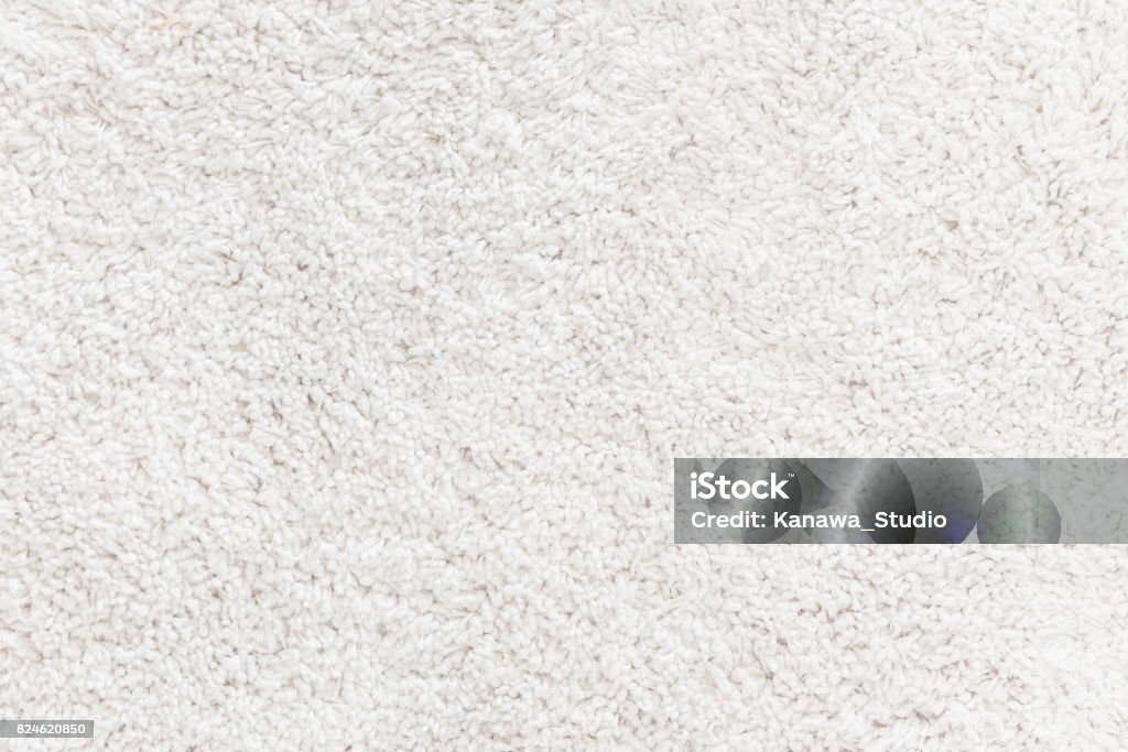 White wool rug textured Carpet - Decor Stock Photo