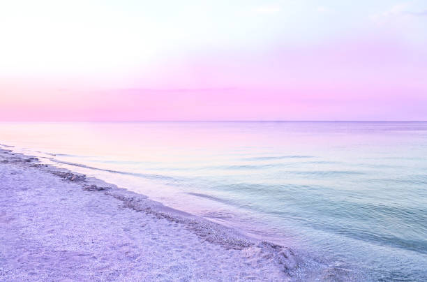istock Colorful sea beach sunrise. 824621818