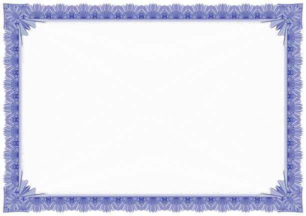 Classic Blue Border With Outline Style Stock Illustration