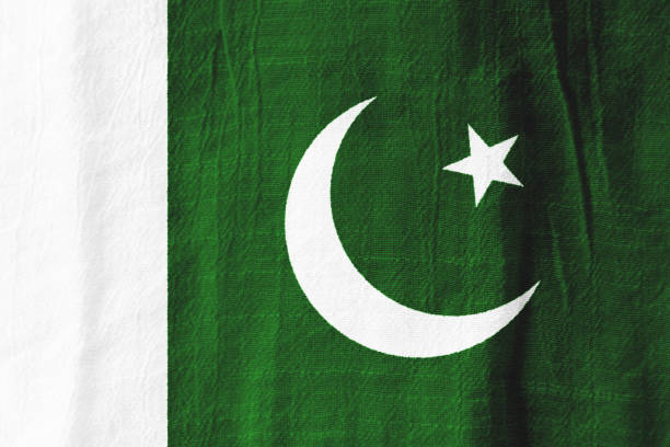 istock Pakistan fabric flag  national flag from fabric for graphic design. 824624596