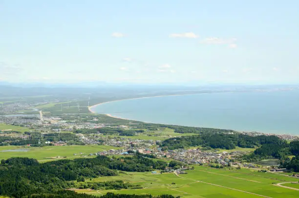 View from Mt. Kanpuzan in Oga Peninsula, Akita, Japan