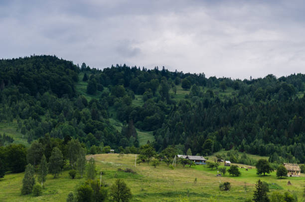 istock Carpathian mountains landscape view in Yaremche 824627696