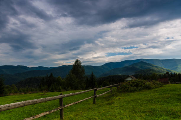 istock Carpathian mountains landscape view in Yaremche 824627746