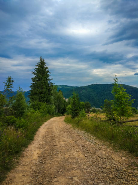 istock Carpathian mountains landscape view in Yaremche 824627778