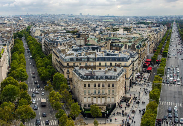 istock Paris view from Arc de Triumph. France. 824627800