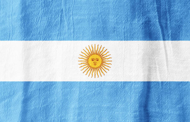istock Argentina fabric flag  national flag from fabric for graphic design. 824630112