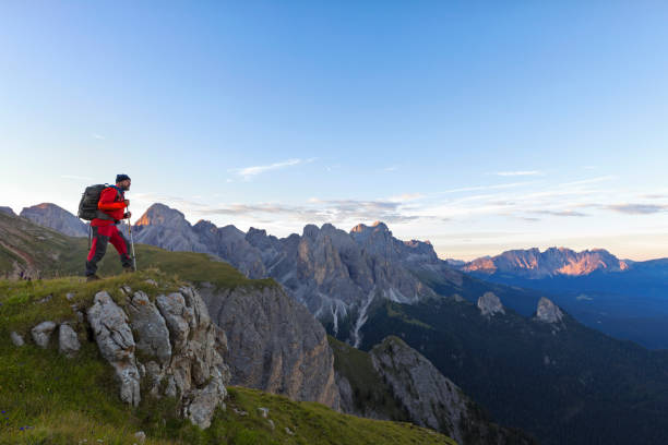 istock Hiker at Catinaccio, Rosengarten Mountain Group, Dolomites 824630474