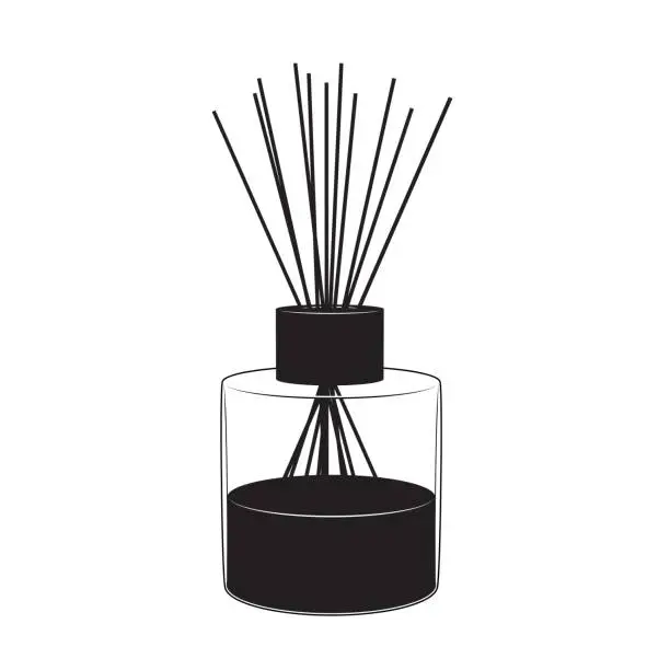 Vector illustration of Vector diffuser with reeds