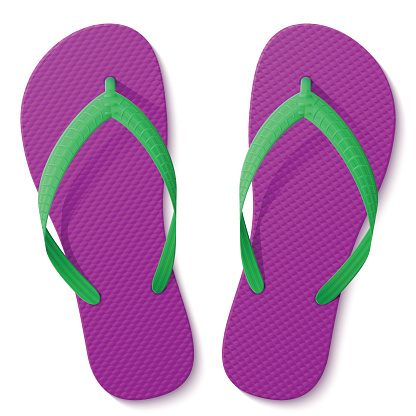Beach sandals, top view. Best vector illustration about footwear, recreation, travel, beach vacation, holidays, summer shoes