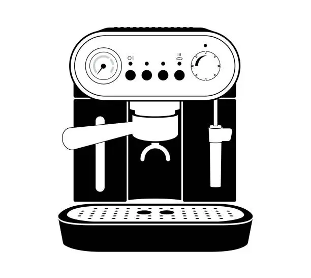 Vector illustration of Home espresso machine