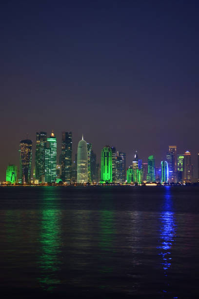 istock Doha skyline at dusk in Qatar 824633128