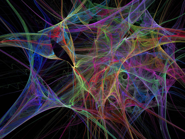 istock image of one Digital Fractal on Black Color 824633606