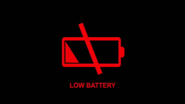 Empty battery allert animation 4K