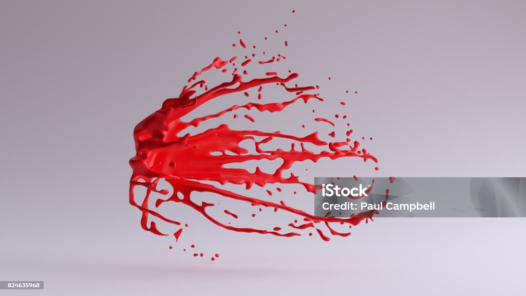 Paint Splash Red Paint / liquid caught in motion Paint Stock Photo
