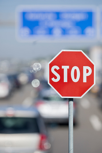 Stop Signal Rwi Red Stop Sign On Highway Stock Photo - Download Image Now - Road, Stop ...