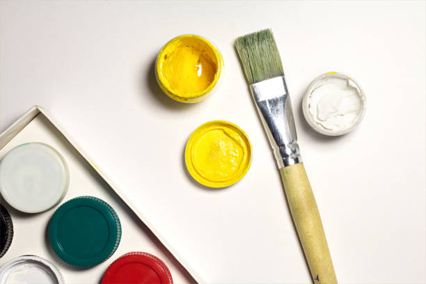 istock Colorful Paint Brushes with the yellow Colors 824642970