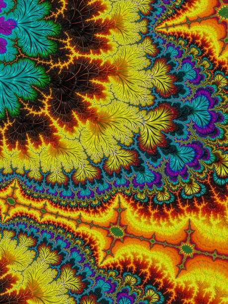 istock High resolution multi-colored fractal background, which patterns remind those of flower petals. 824649310