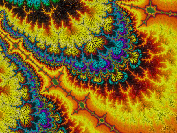 istock High resolution multi-colored fractal background, which patterns remind those of flower petals. 824649312
