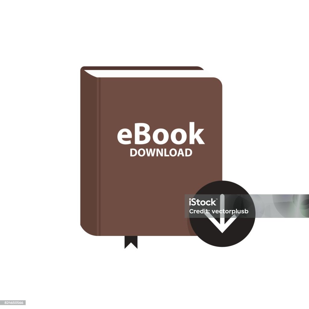 E-book icon with download arrow button. Online book digital library concept. Vector illustration E-book icon with download arrow button. Online book digital library concept. Vector illustration. Downloading stock vector