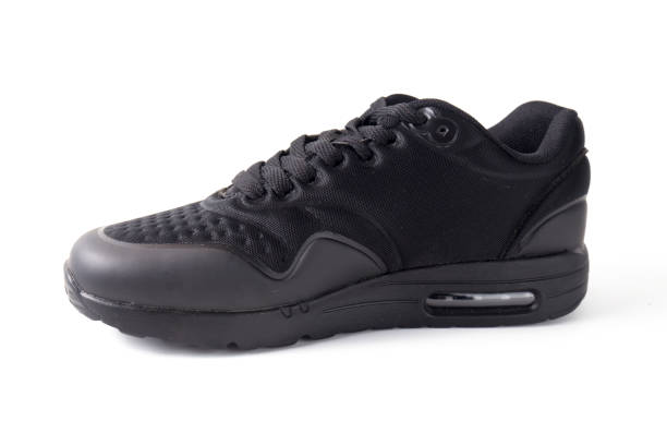 istock Male Black Sneaker on White Background. 824651364