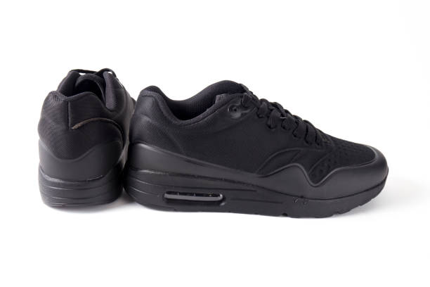 istock Male Black Sneaker on White Background. 824653140