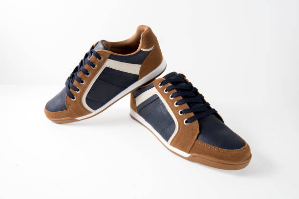 istock Male Brown Sneaker on White Background. 824654612