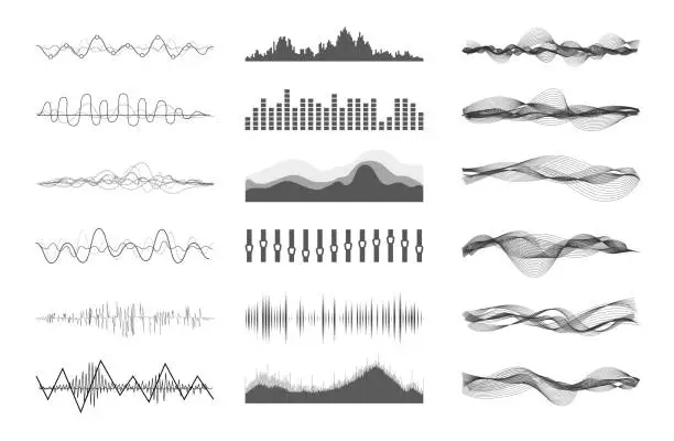 Vector illustration of Vector sound waves