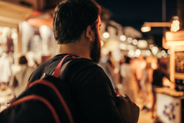 istock Man tourist on vacation 824658940