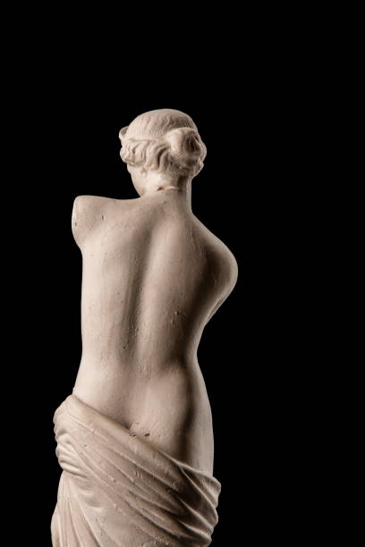 gypse plâtre sculpture de vénus - statue angel marble white photos et images de collection
