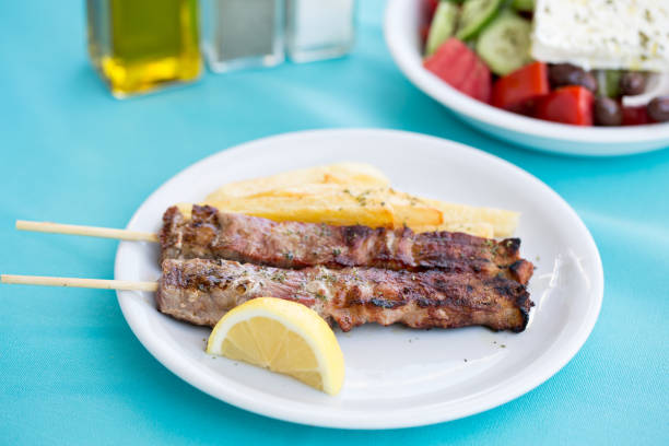 Traditional Greek Souvlaki pork