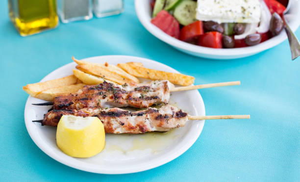 istock Traditional Greek Souvlaki chicken 824667626