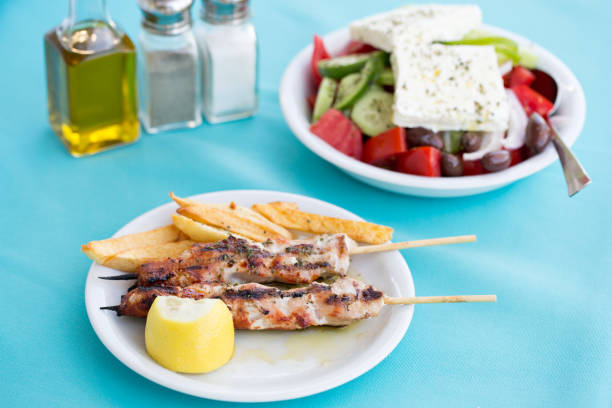 istock Traditional Greek Souvlaki chicken 824667702