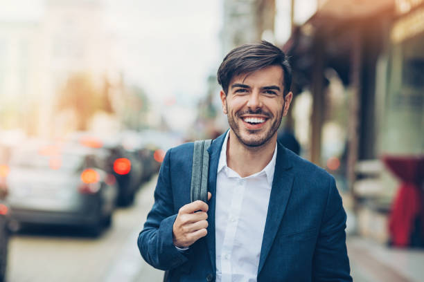 istock Cheerful man on the street 824668788