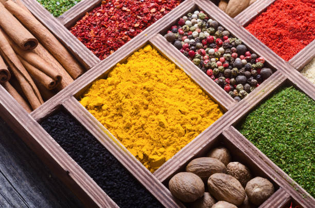 istock Colorful indian spices 824680356