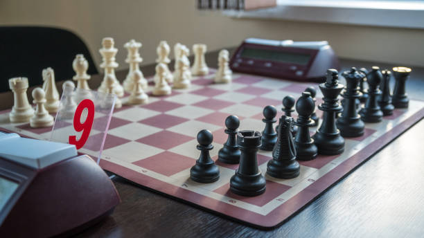 istock chess pieces on the board Before the chess tournament 824690586