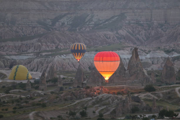 istock Hot Air Balloons in Cappadocia Valleys 824692878