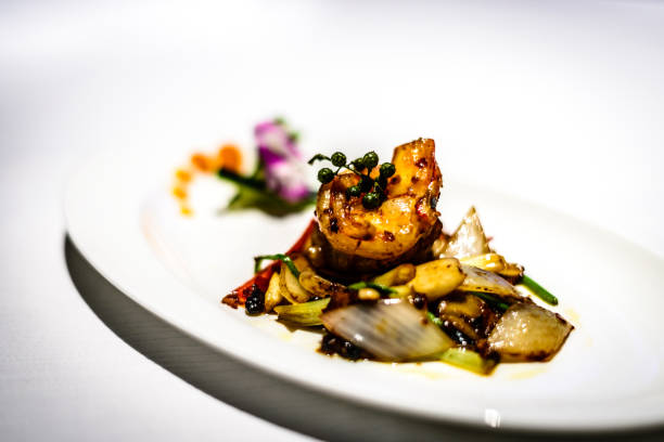 istock Sauteed prawn with chilli and shallot 824693496