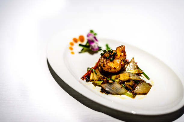 istock Sauteed prawn with chilli and shallot 824693728