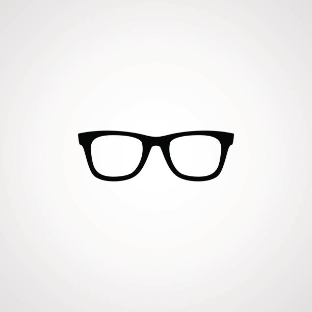 Glasses icon Glasses icon thick rimmed spectacles stock illustrations