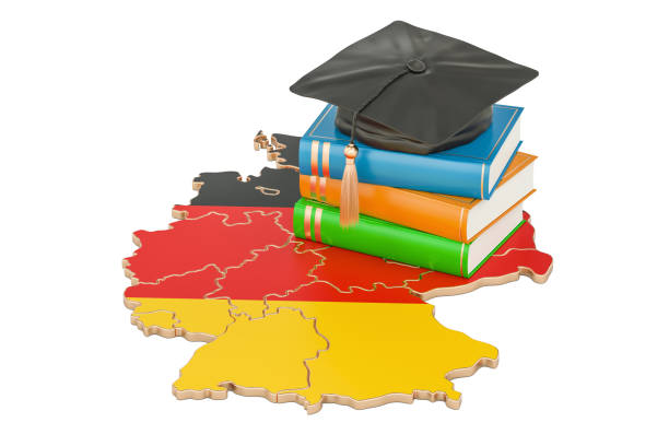 istock Education in Germany concept, 3D rendering isolated on white background 824698656